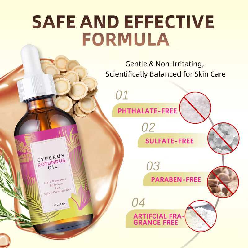 Cyperus Rotundus Oil for Hair Reduction